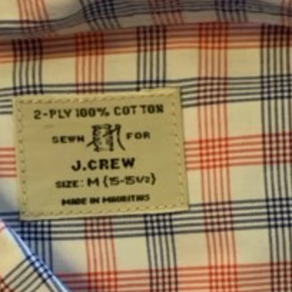 J. Crew  Red, white and blue button down shirt